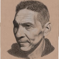 Gilberto - Graphite drawing on paper by José F. Esquivel | 2024 | Contemporary portrait drawing