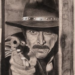 The Bad - Graphite drawing on paper by José F. Esquivel | 2022 | Contemporary portrait drawing