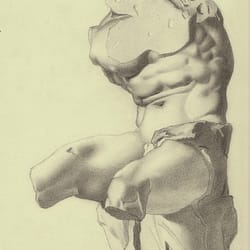 Belvedere Torso - Graphite drawing on paper by José F. Esquivel | 2021 | European academic drawing